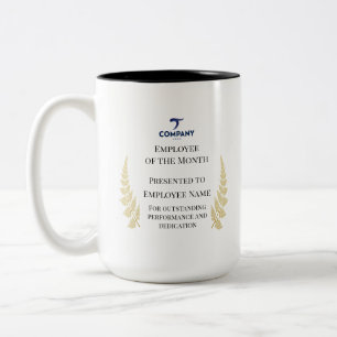 Personalized Employee of the Month 15oz Corporate  Two-Tone Coffee Mug