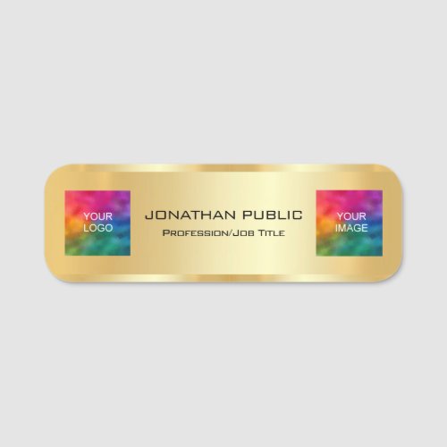 Personalized Employee Photo Business Logo Here Name Tag
