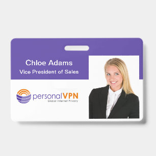 Personalized Employee Photo ID Badge