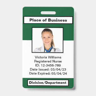 Personalized Employee Photo ID Badge