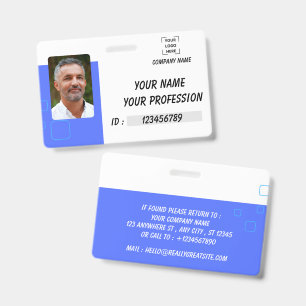 Personalized Employee Photo ID Badge