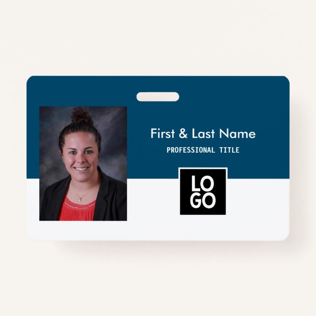 Personalized Employee Photo ID Company Custom Badge (Front)