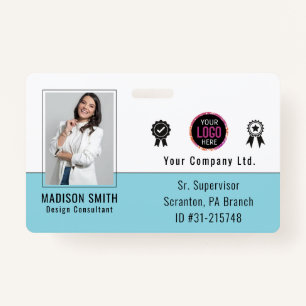 Personalized Employee Photo ID Company Security Ba Badge
