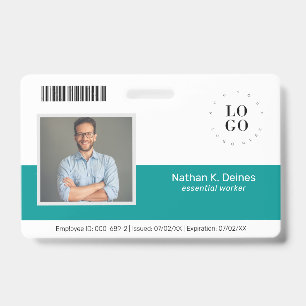 Personalized Employee Photo ID Company Security Badge