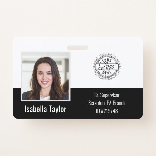 Personalized Employee Photo ID Company Security Badge
