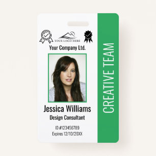 Personalized Employee Photo ID Company Security Badge