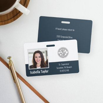 Personalized Employee Photo Id Company Security Badge by RedwoodAndVine at Zazzle