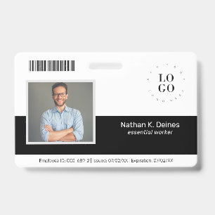 Personalized Employee Photo ID Company Security Badge
