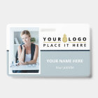 Personalized Employee Photo Logo Barcode ID