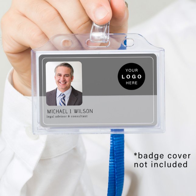 Personalized employee photo logo QR barcode ID Badge (Creator Uploaded)