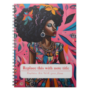Personalized Empowered Woman - Pink Notebook