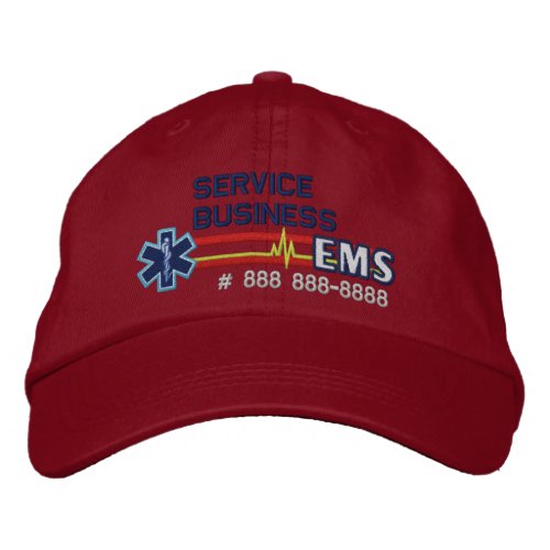 Personalized EMS Paramedic Star of Life Embroidered Baseball Hat