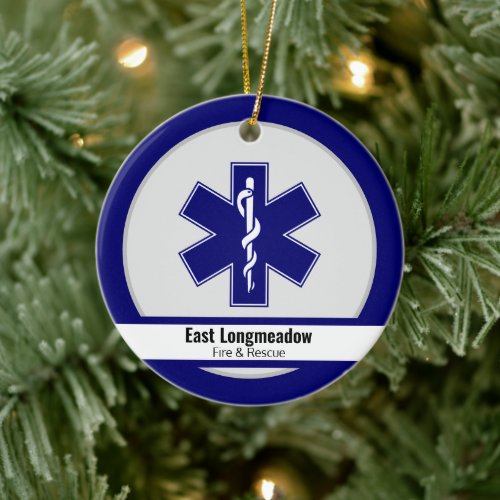 Personalized EMS Star Life  Ceramic Ornament