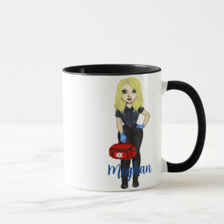 Personalized "EMT Fuel" Chic Blonde Woman Coffee Mug