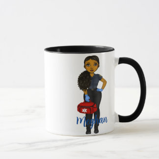 Personalized EMT Fuel Chic Hispanic Woman Coffee Mug