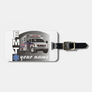 Personalized EMT Luggage Tag