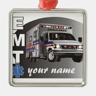 Personalized EMT Metal Ornament