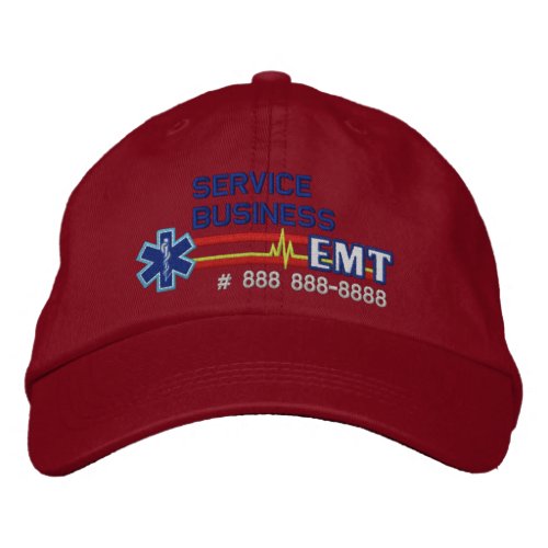 Personalized EMT Paramedic Star of Life Embroidered Baseball Hat
