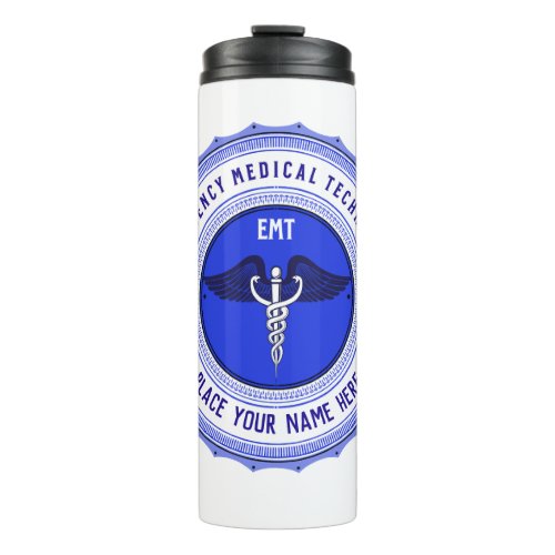 Personalized EMT Paramedics Caduceus Thermal Tumbler