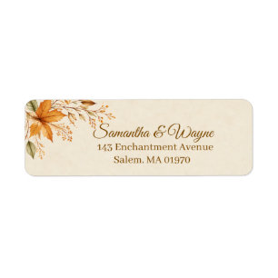 Personalized Enchanted Autumn Wedding Label