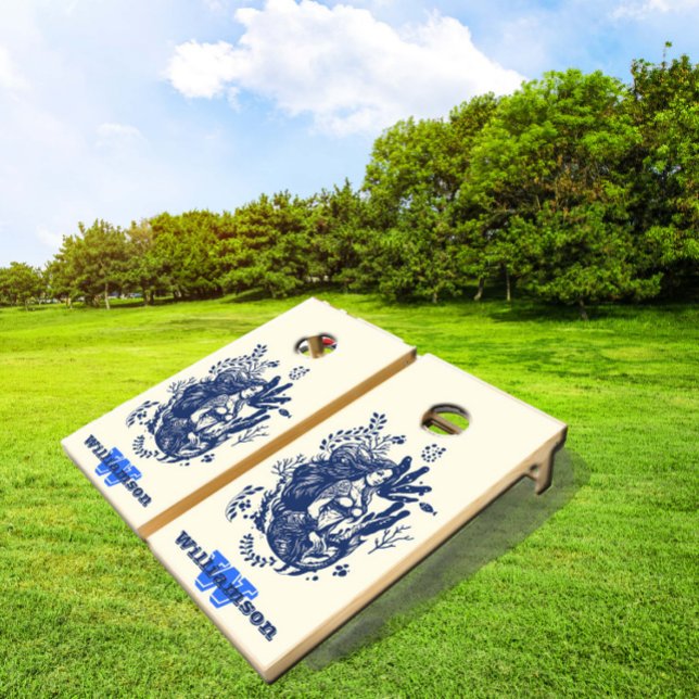 Personalized Enchanted Blue Mermaid Cornhole Set (Creator Uploaded)