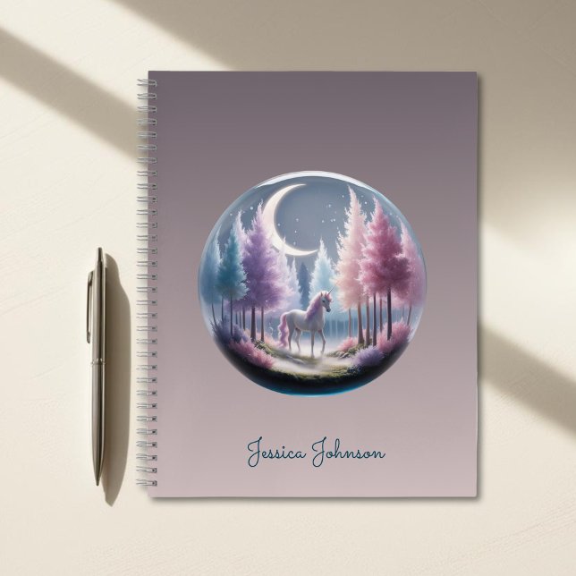 Personalized Enchanted Forest with Unicorn Notebook (Personalized Enchanted Forest with Unicorn Notebook)