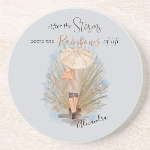 Personalized Encouraging After the Storms  Coaster