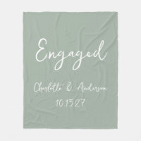 Personalized Engaged Couple Handwritten Sage