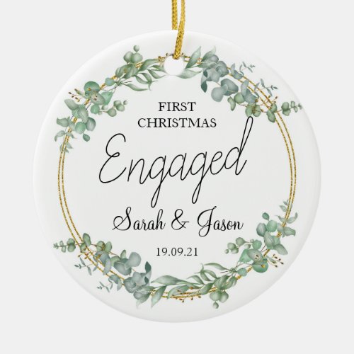 Personalized Engaged Ornament_ Engagement Ornament