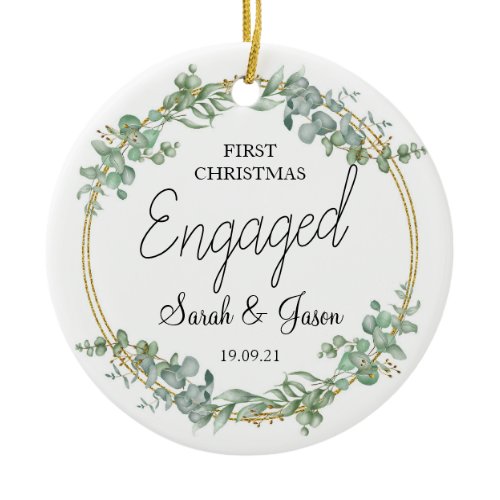 Personalized Engaged Ornament- Engagement Ornament