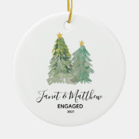 Personalized Engagement Christmas Gift Ornament