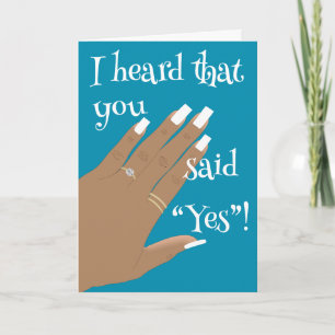 Personalized Engagement Congratulations Greeting Card