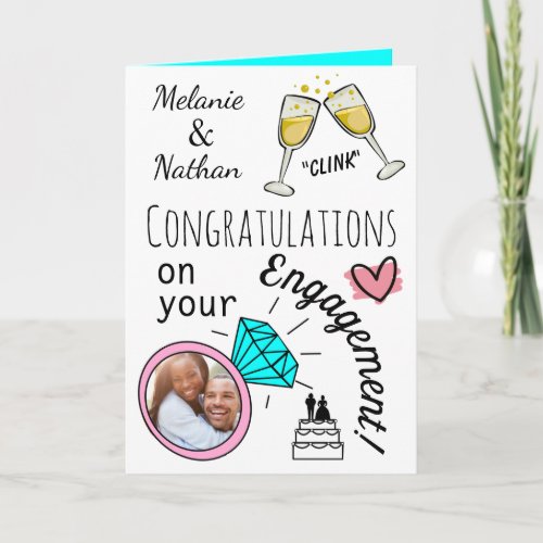 Personalized Engagement Congratulations Photo Card