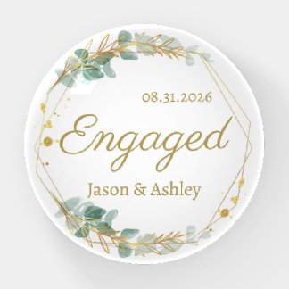 Personalized Engagement Gift Keepsake Paperweight