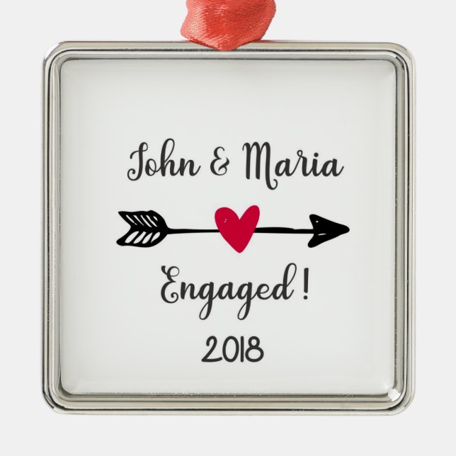 Personalized Engagement Ornament (Front)