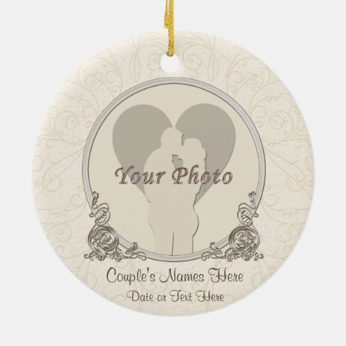 Personalized Engagement Ornaments PHOTO NAMES DATE