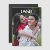 Personalized Engagement Photo Magnetic Card (Front/Back)
