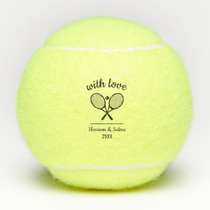 Personalized Engagement Wedding Party Favors Tennis Balls