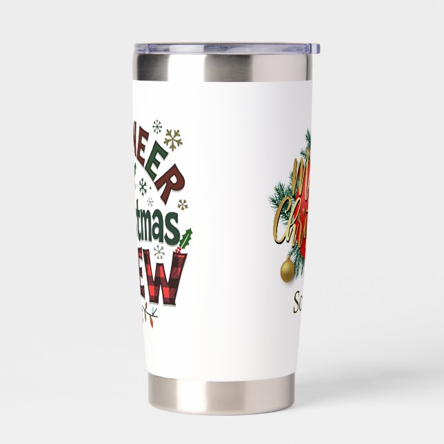 Personalized Engineer Christmas Crew Insulated Tumbler (Left)