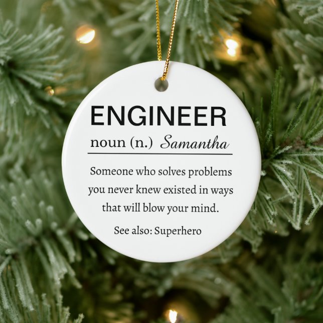 Personalized Engineer Definition Funny  Ceramic Ornament (Tree)
