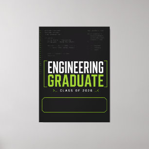 Personalized Engineering Graduate 2026 Name Canvas Print
