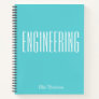 Personalized Engineering Graph Paper Simple Aqua Notebook