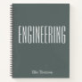 Personalized Engineering Graph Paper Simple Gray Notebook