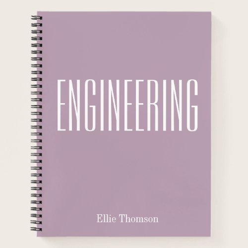 Personalized Engineering Graph Paper Simple Lilac Notebook