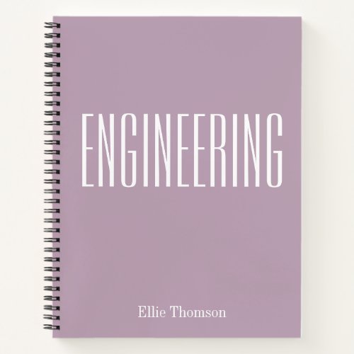 Personalized Engineering Graph Paper Simple Lilac Notebook