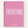 Personalized Engineering Graph Paper Simple Pink Notebook
