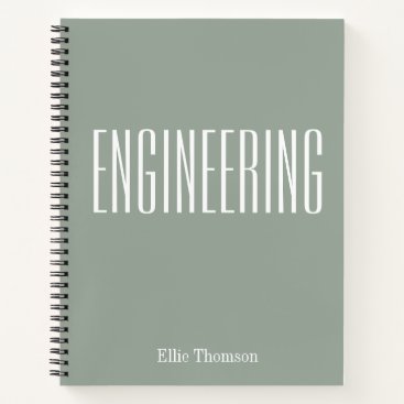 Personalized Engineering Graph Paper Simple Sage Notebook