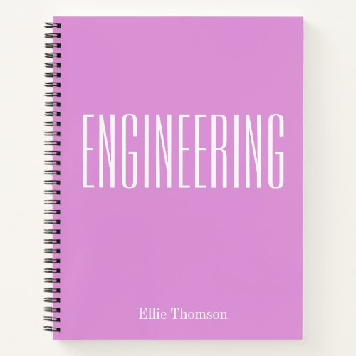 Personalized Engineering Graph Paper Simple Violet Notebook