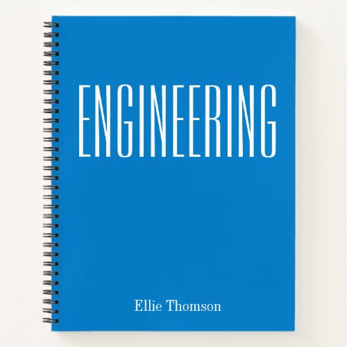 Personalized Engineering Simple Graph Paper Blue Notebook