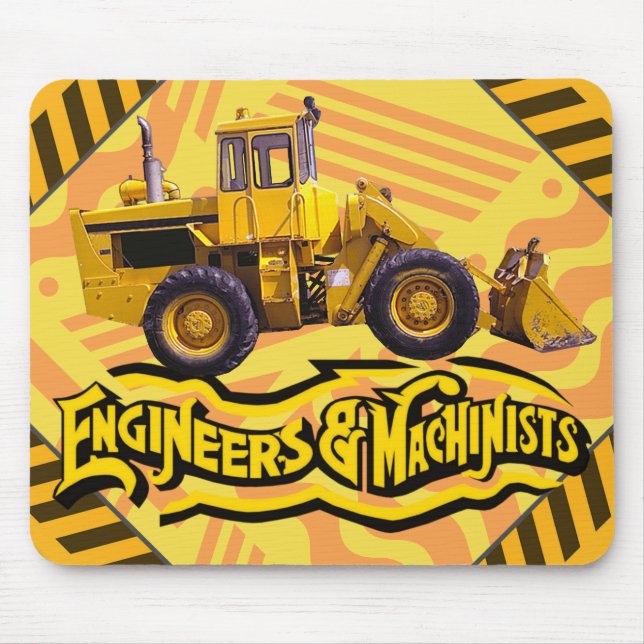 Personalized Engineers and Machinists Construction Mouse Pad (Front)